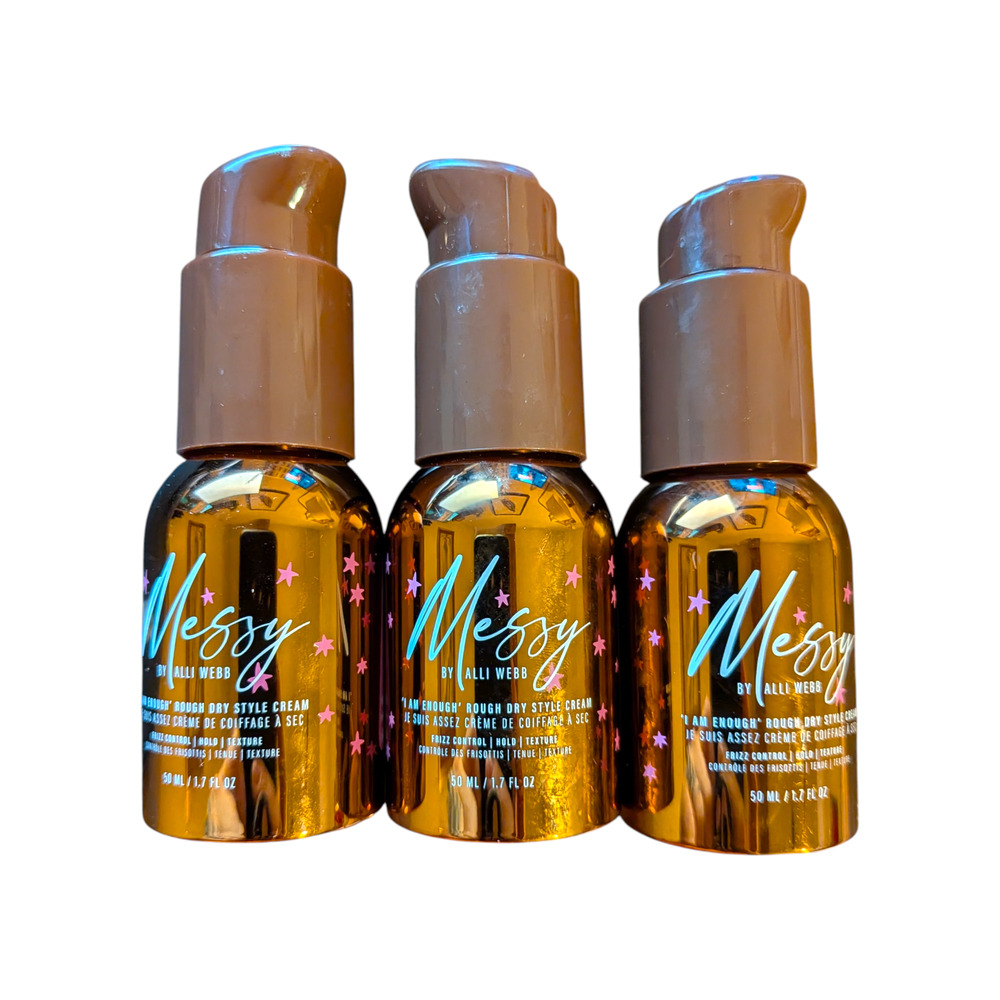 3-PACK Messy By Alli Webb I Am Enough Rough Dry Style Cream 1.7FlOz *T974